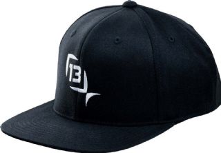 13 Fishing Cap Black Flat Brim - 